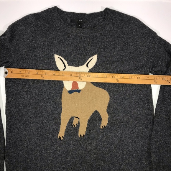 J.Crew French Bulldog Sweater Like New Grey XSmall - Picture 10 of 11